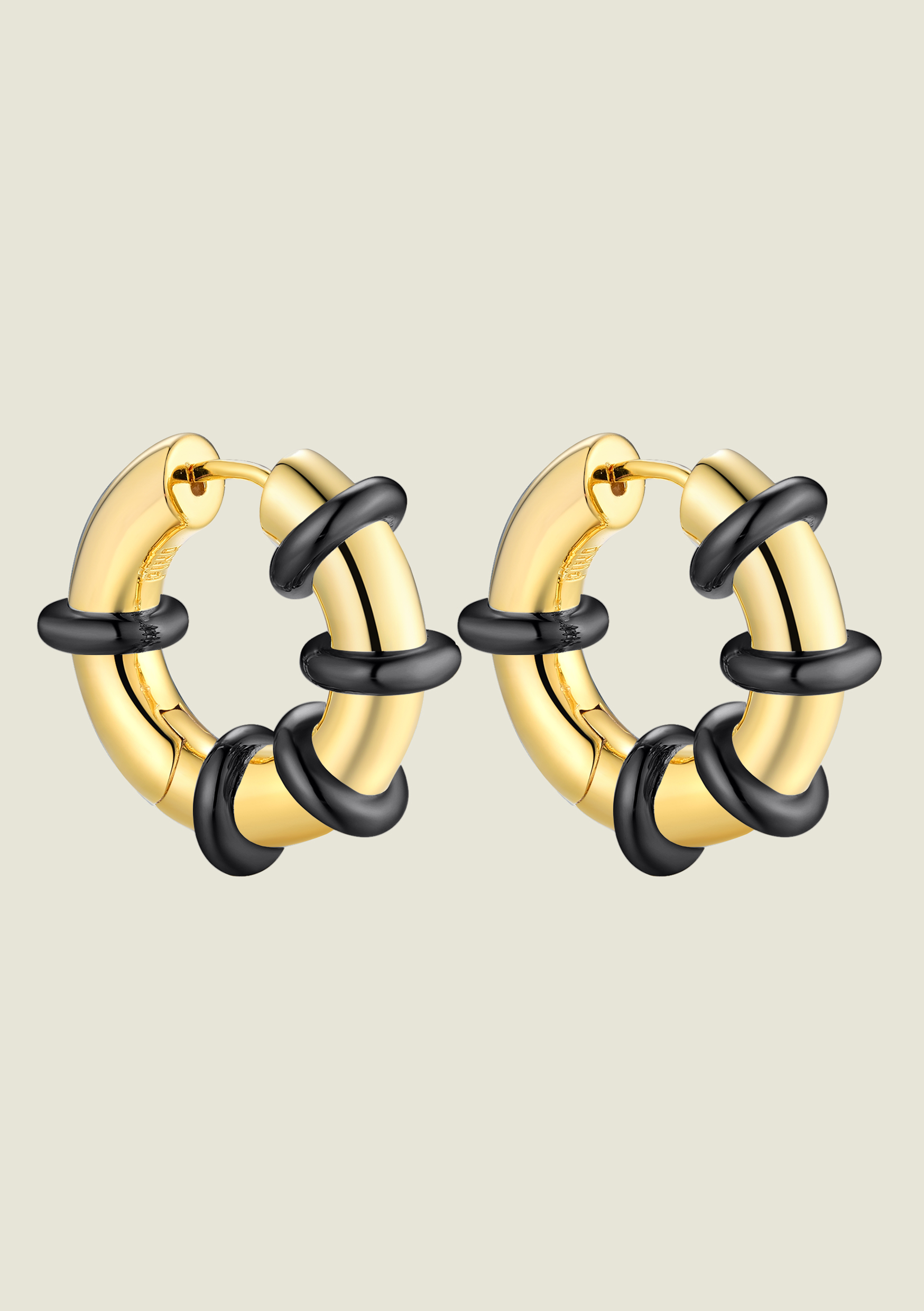 Hula Hoops Gold & Black - Studio Sale