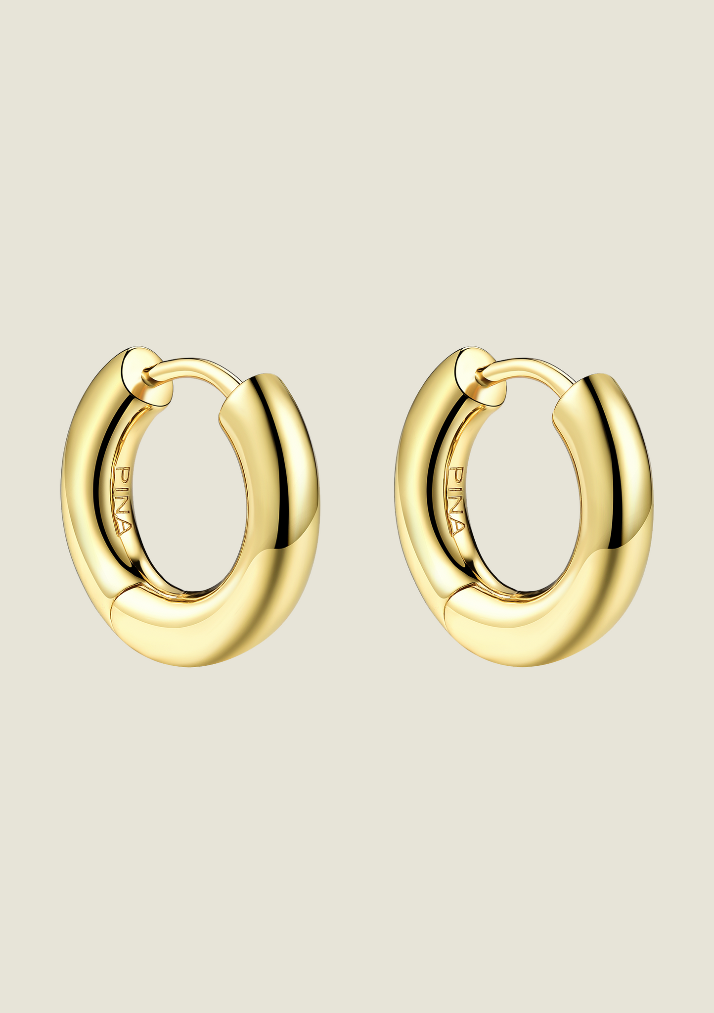 Gold Hoops - Includes 2x Free Solid Colour Daisy Charms!