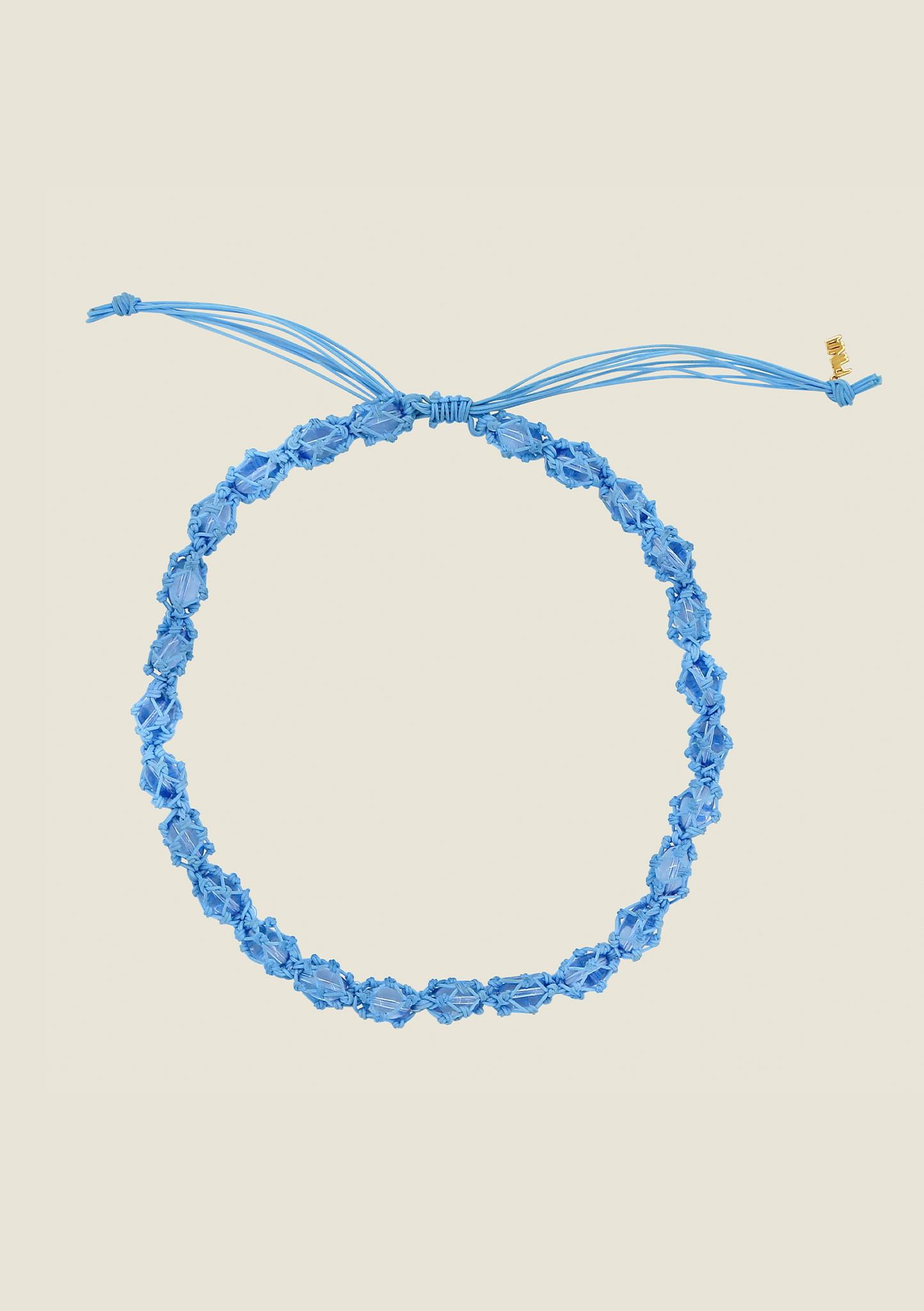 Melon Necklace / Blue & Blue Bead