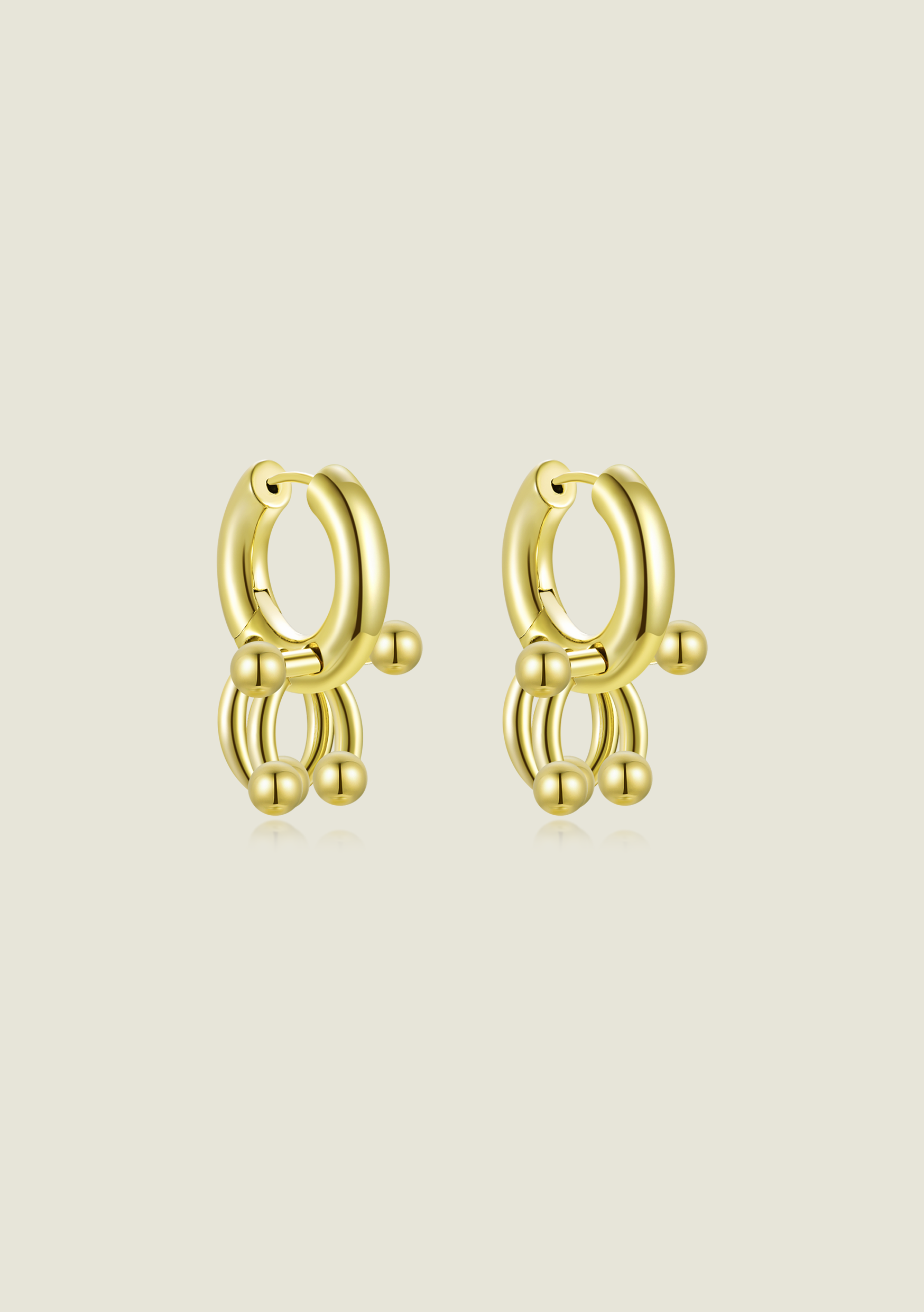 Mini Pierced Hoop - Gold