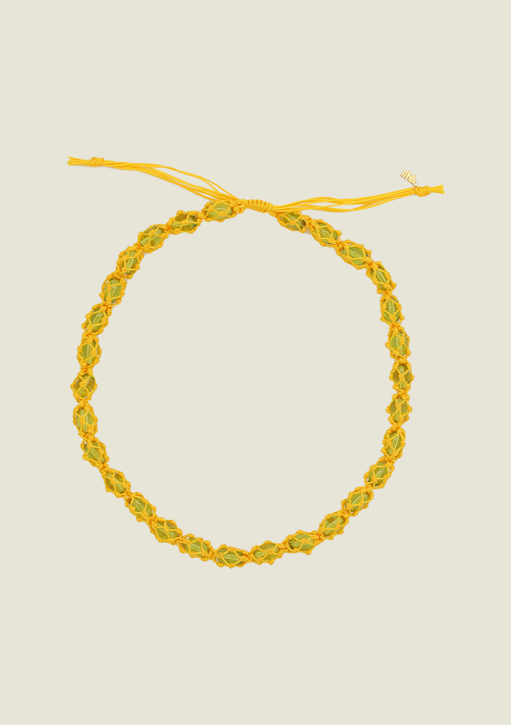 Melon Necklace - Yellow & Green Bead