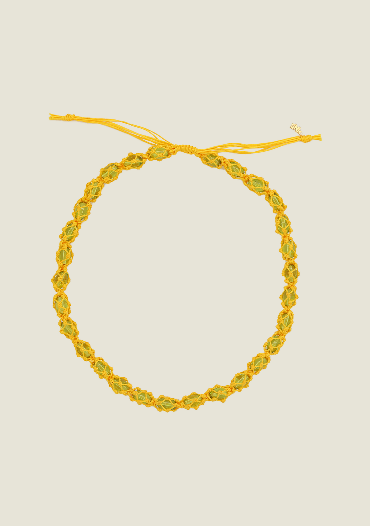 Melon Necklace - Yellow/Green Bead