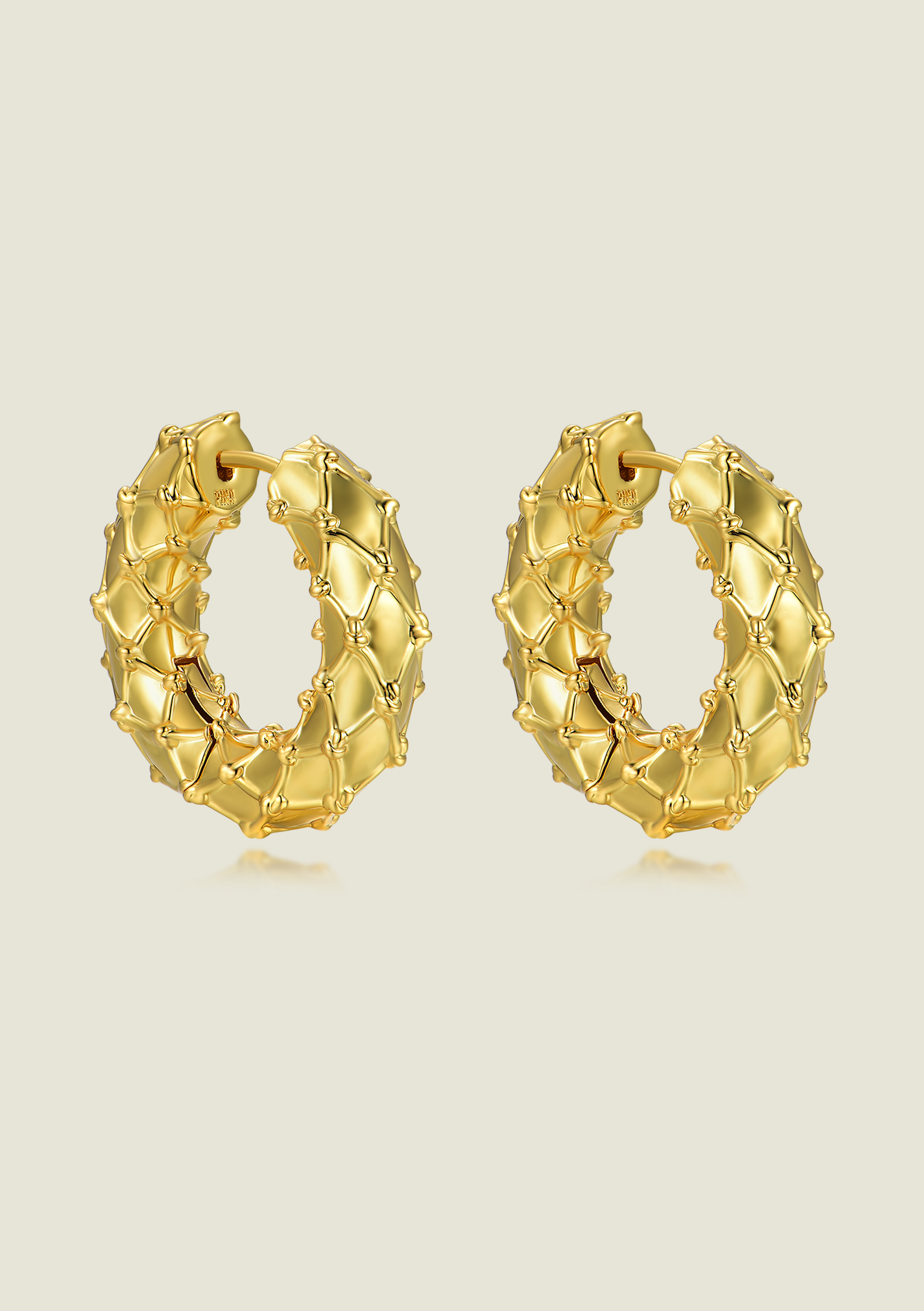 Crochet Hoops - Gold
