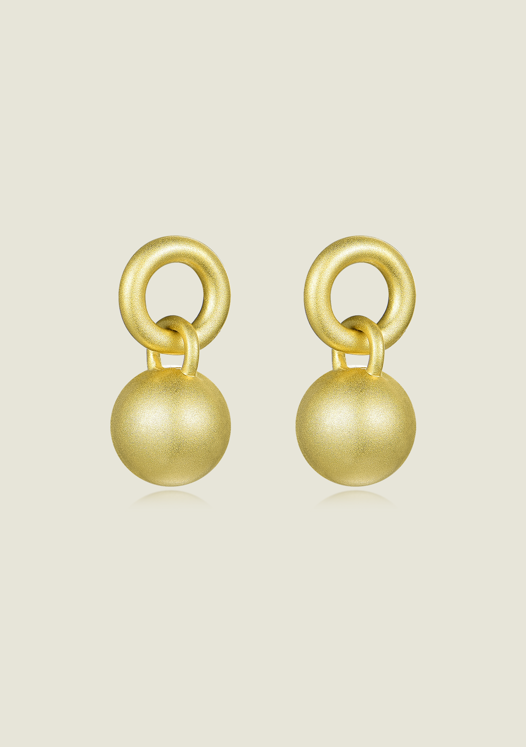 Ball Charm - Matte Gold