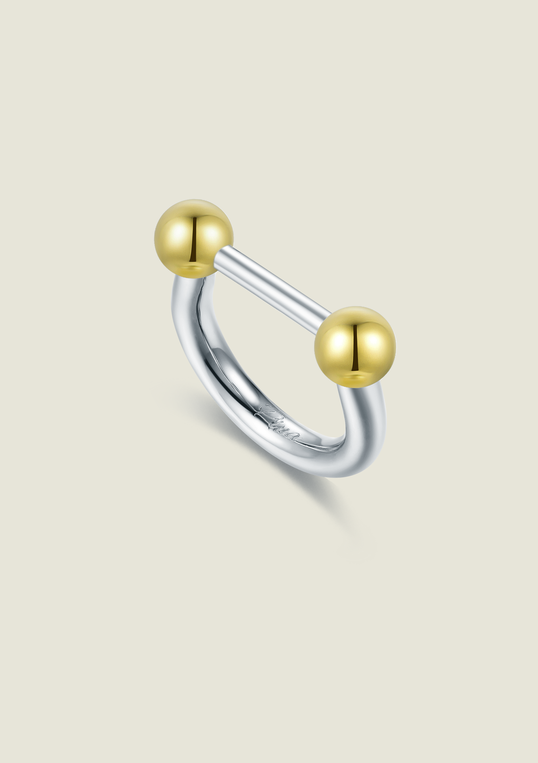 Bar Ring - Silver & Gold
