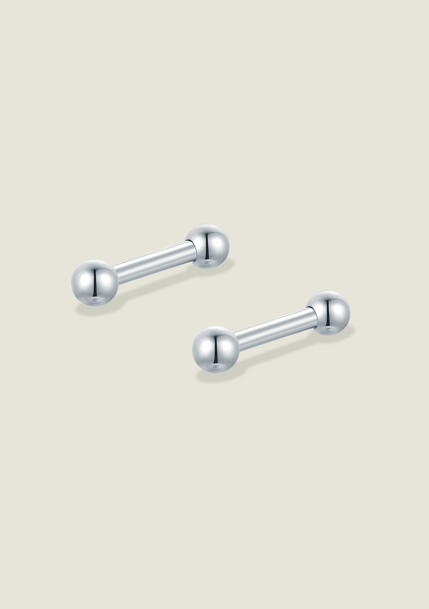 Large Bar Charm Set - Silver