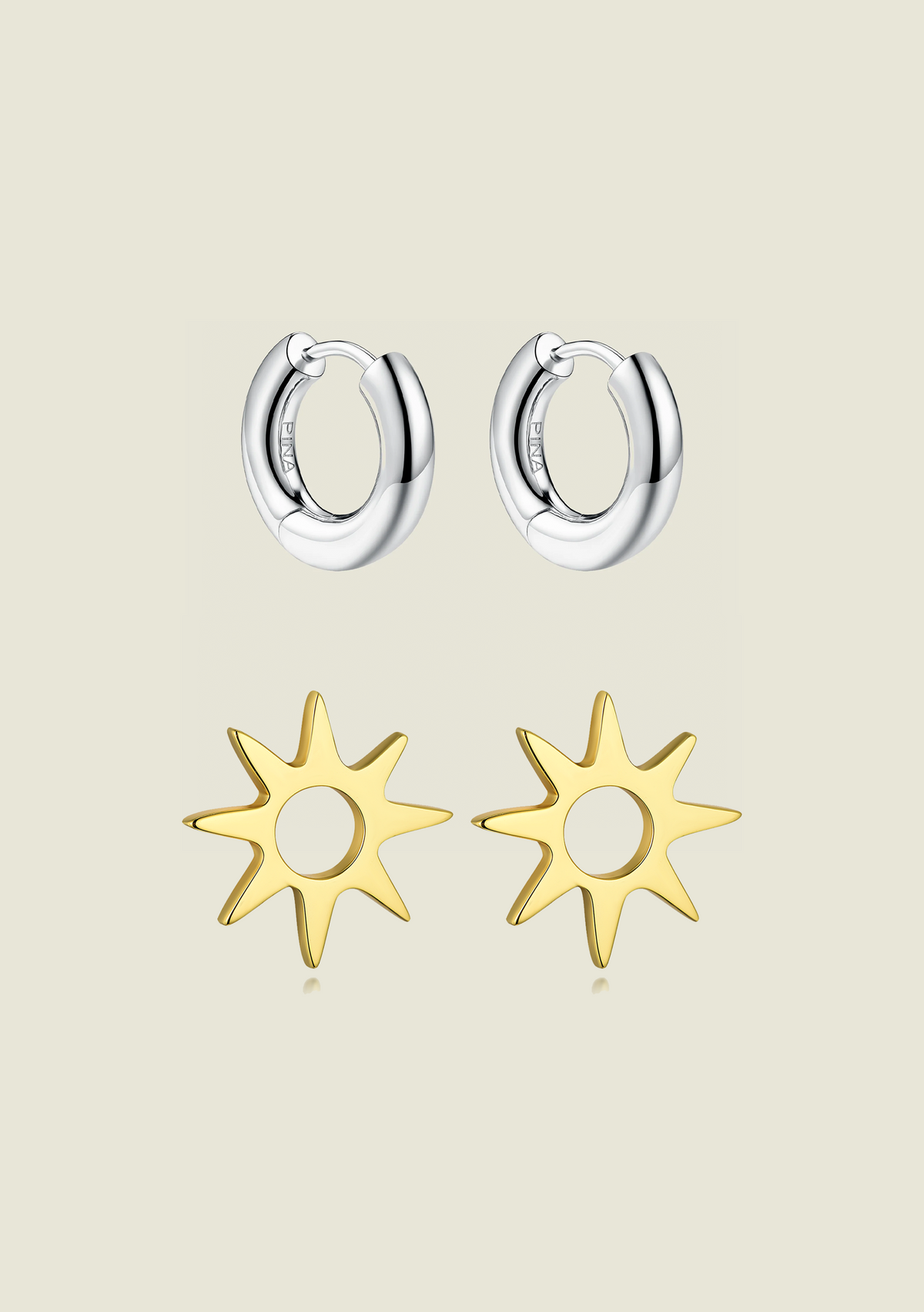 Medium Core Hoop & Spike Charm Bundle