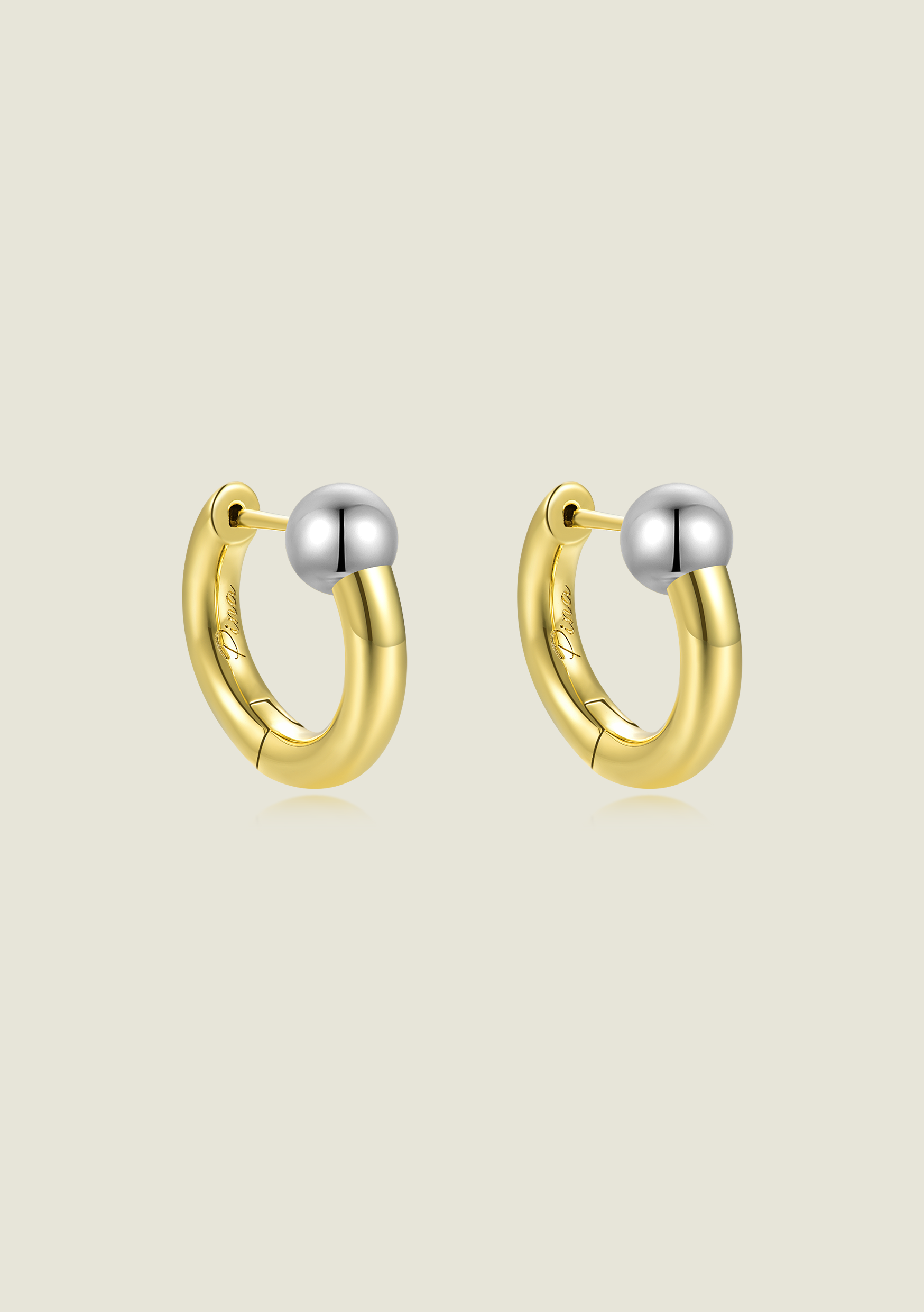 Sol Mini Hoop - Gold & silver