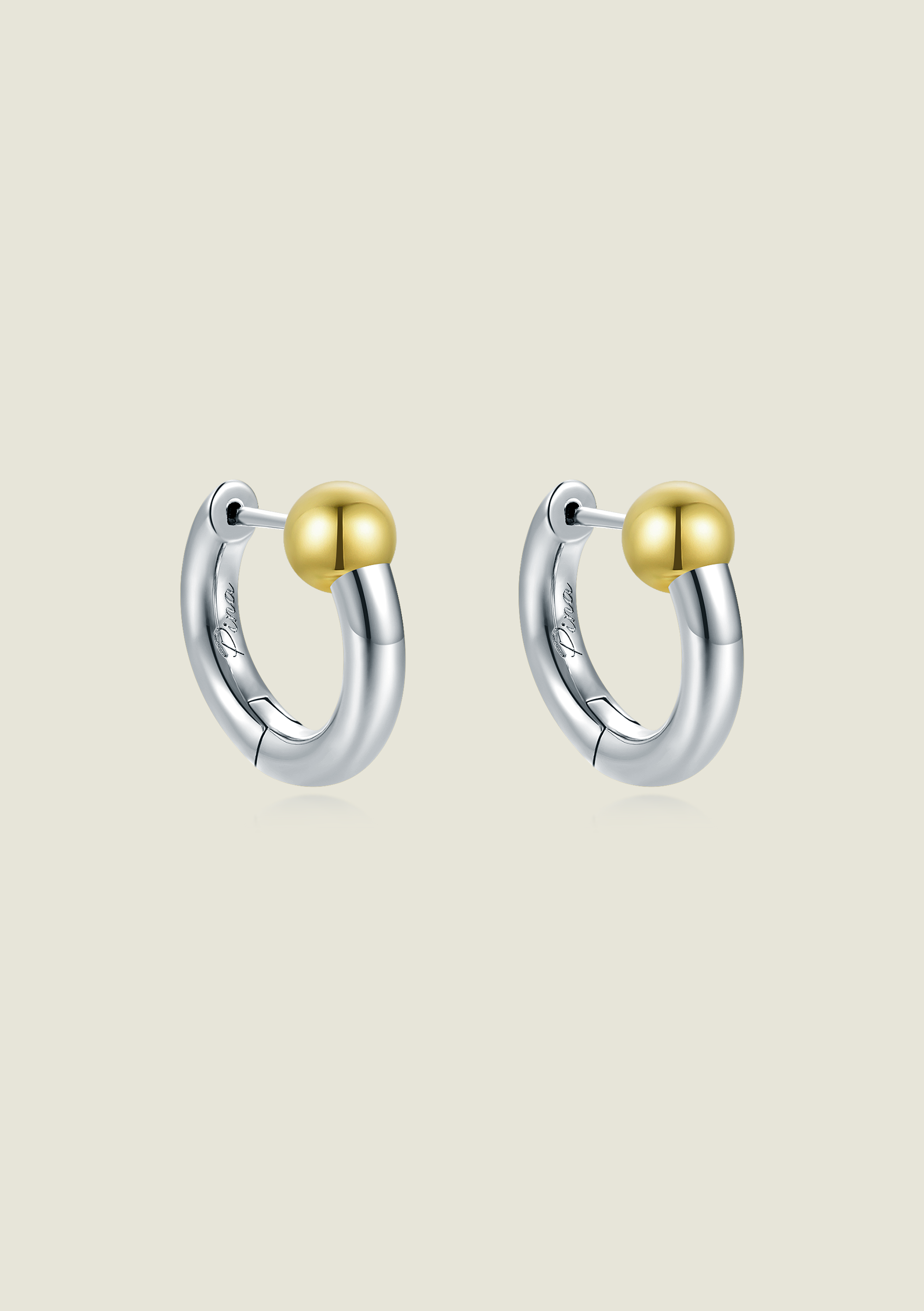 Sol Mini Hoop - Silver & Gold