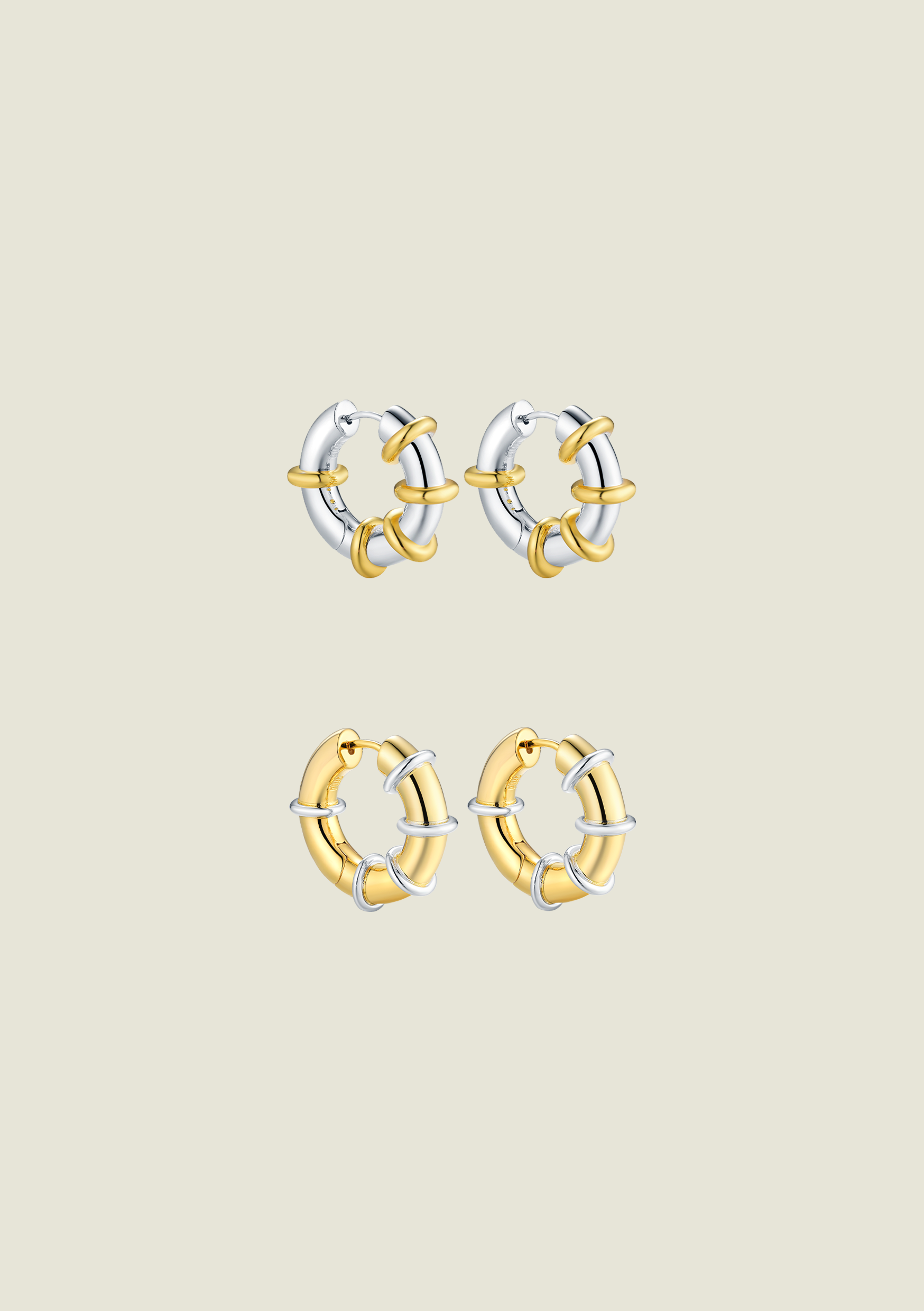Mini Hula Hoops Bundle - Silver & Gold