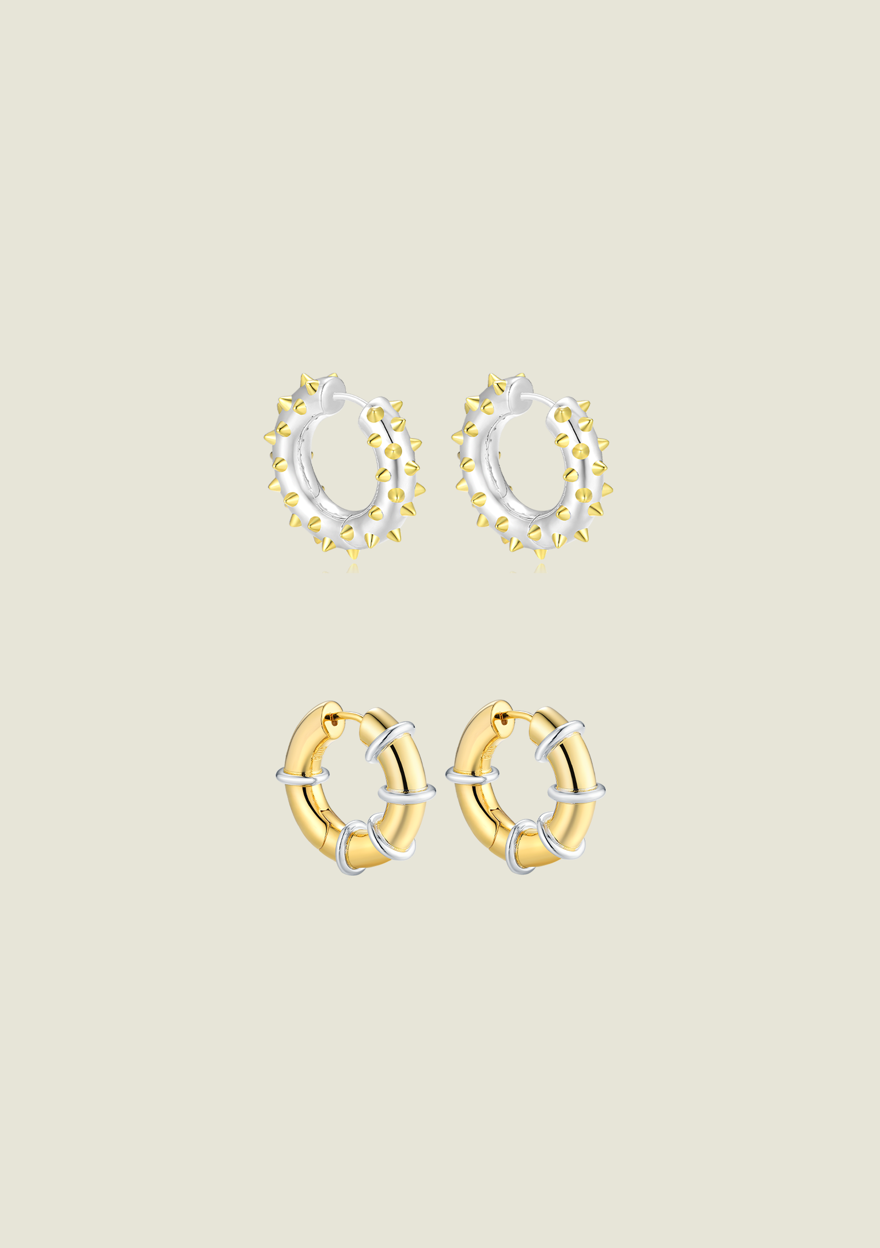 Mini Spike & Hula Hoop Bundle - Silver & Gold