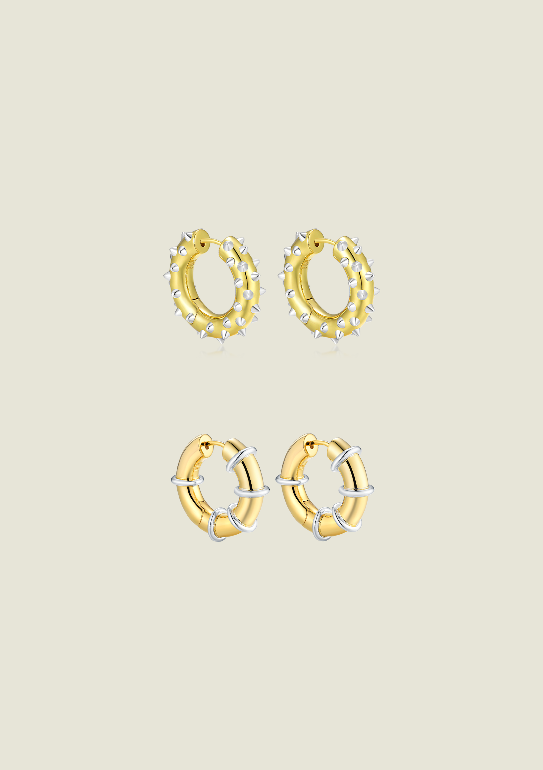 Mini Spike & Hula Hoop Bundle - Gold & Gold