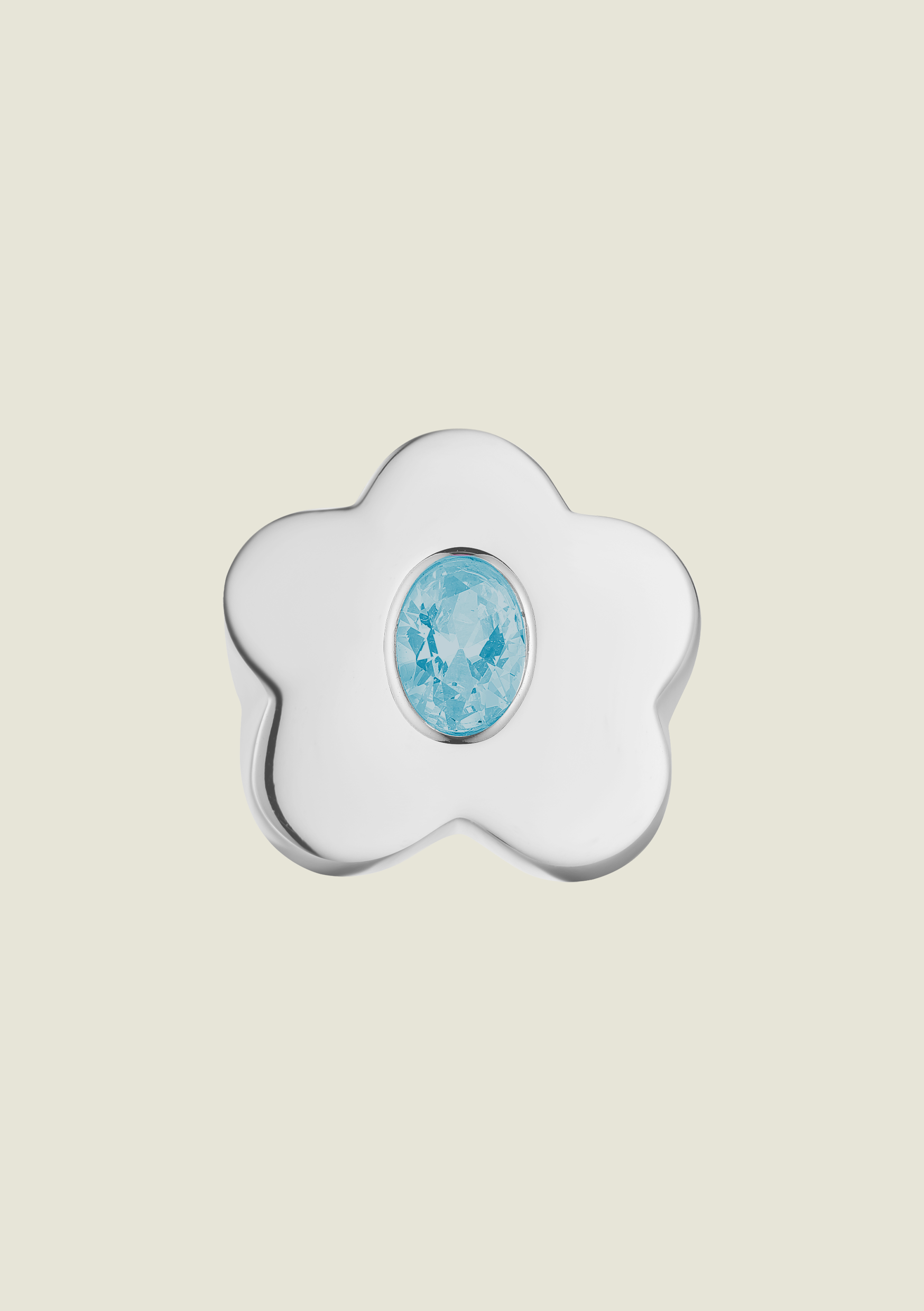 Silver Rockafella Ring & Light Blue Stone - Studio Sale