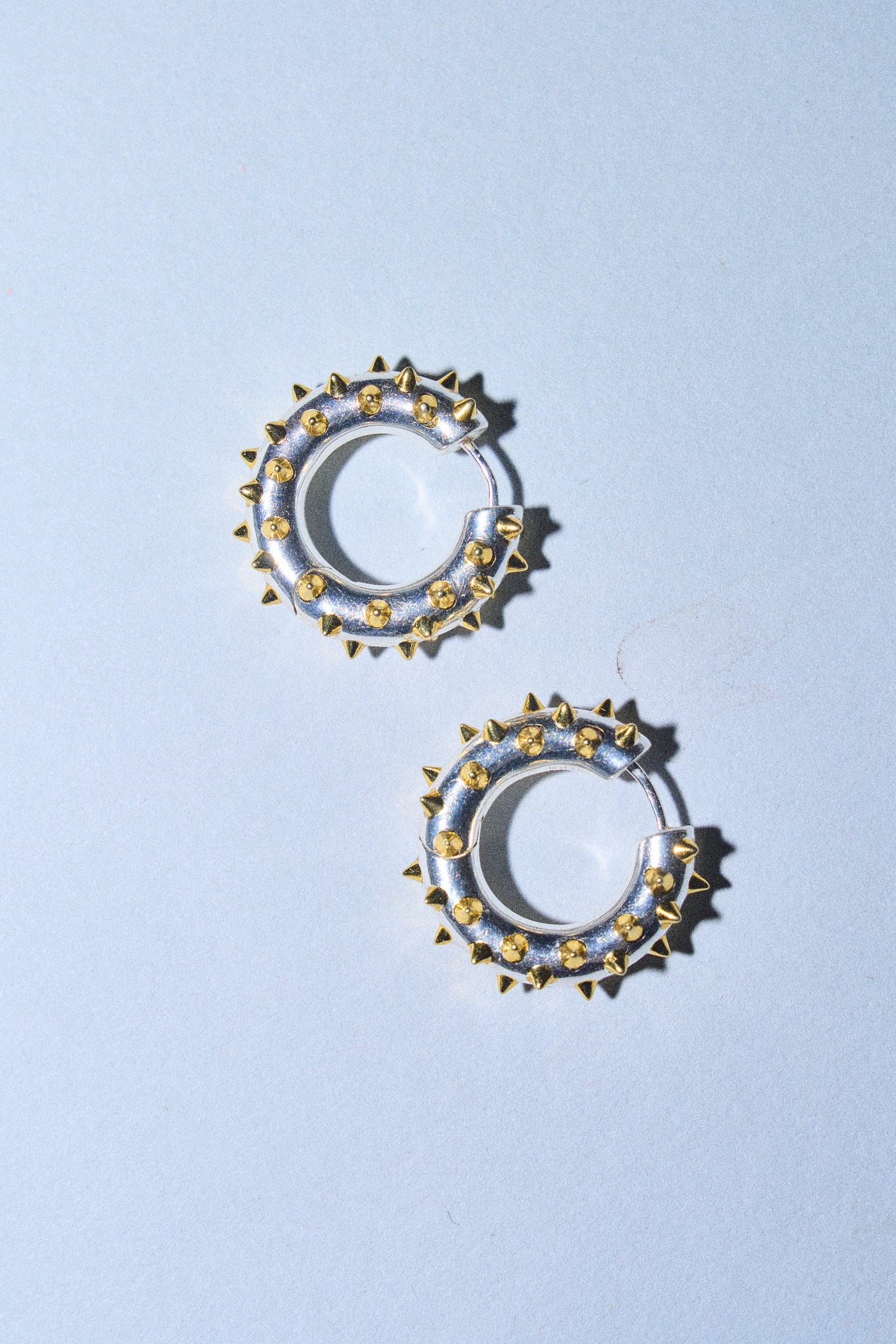 Spike Hoops / Silver & Gold