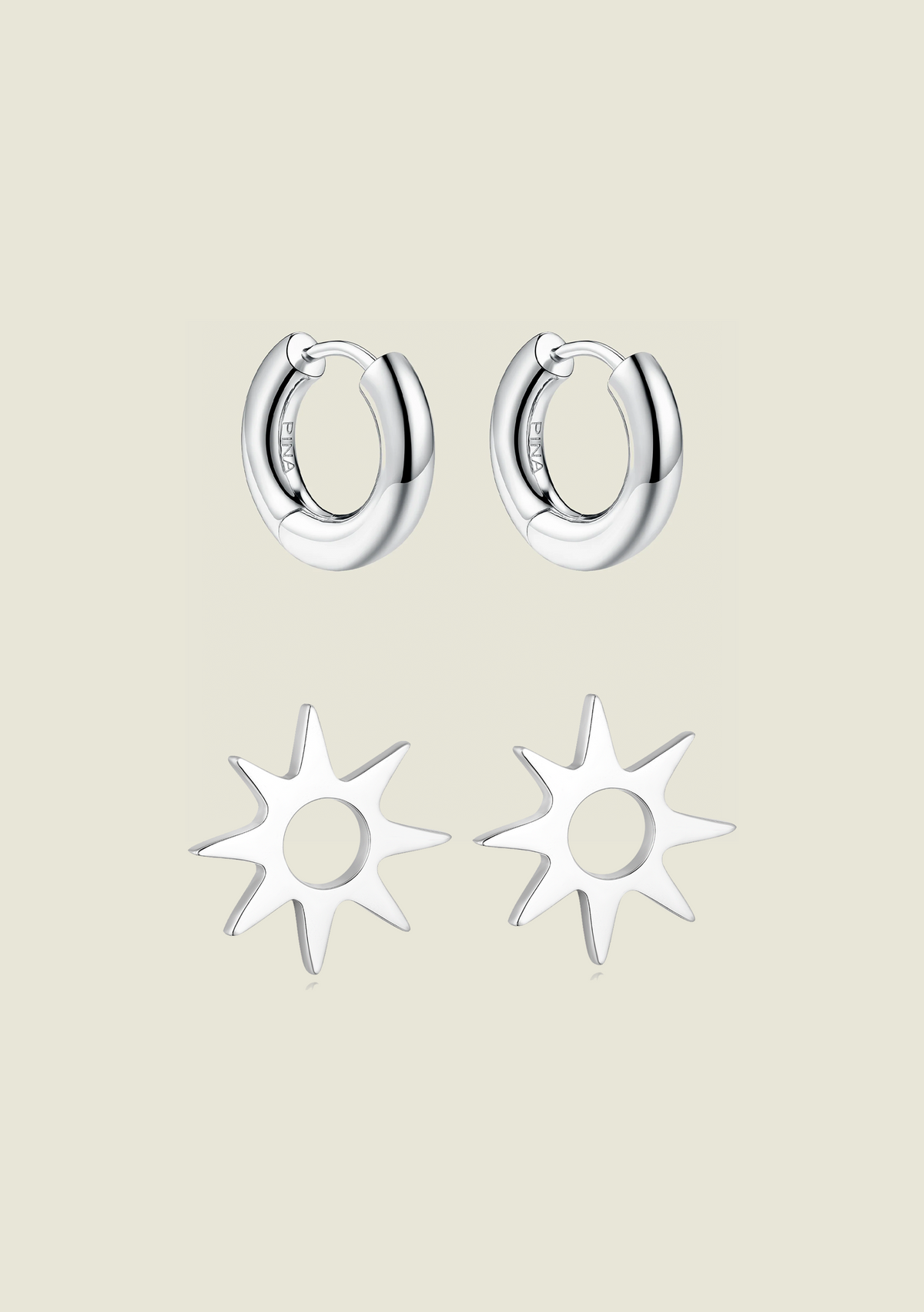 Medium Core Hoop & Spike Charm Bundle