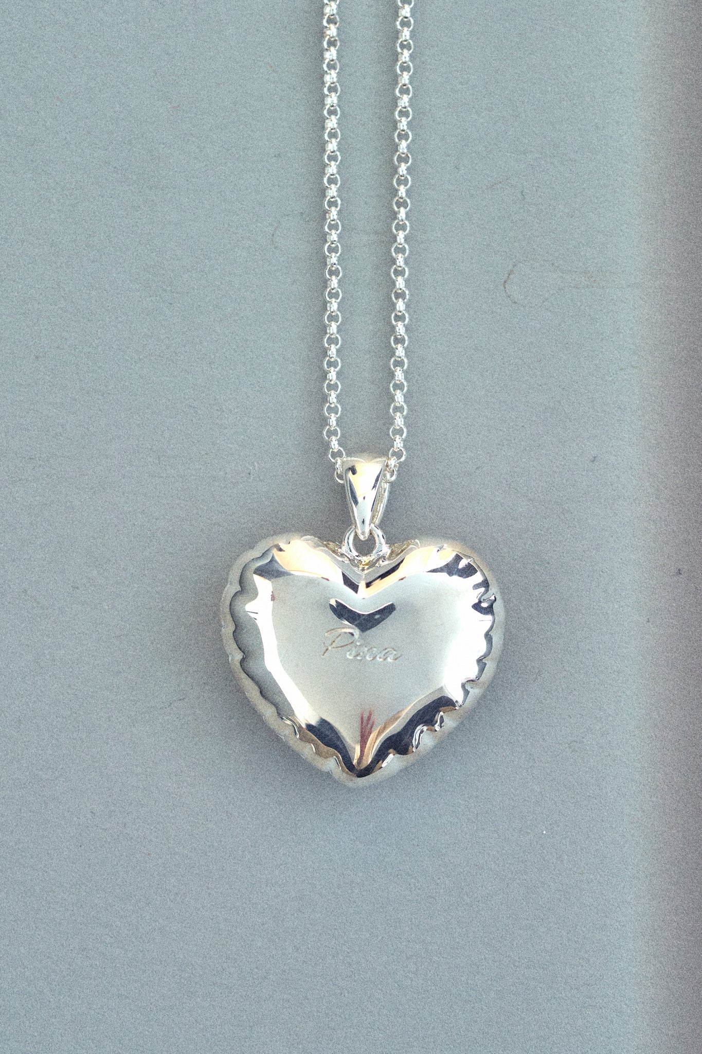 Silver Heart Balloon Pendant