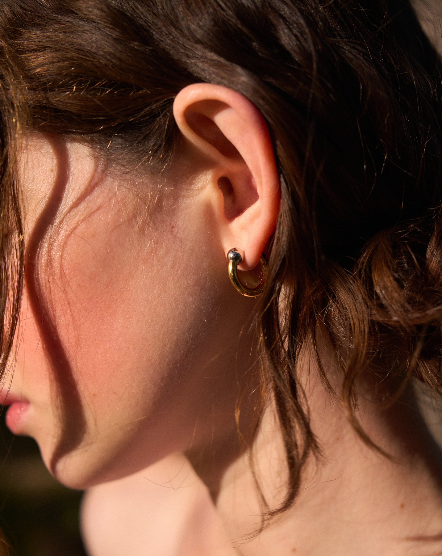 Sol Mini Hoop - Gold & silver