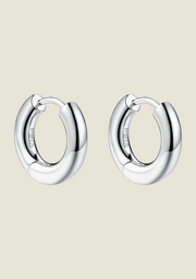 Medium Silver Hoops - Includes 2x Free Solid Colour Daisy Charms!